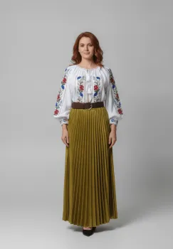 Set traditional format din ie traditionala, fusta plisata si curea 188 imagine