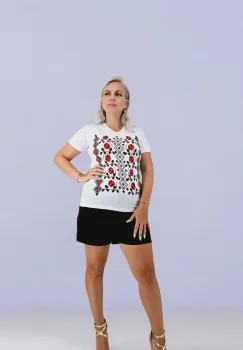 Tricou cu broderie traditionala Alexis 5 imagine