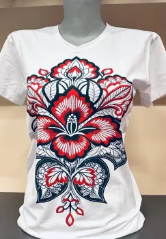 Tricou cu imprimeu traditional Alexis 9 imagine