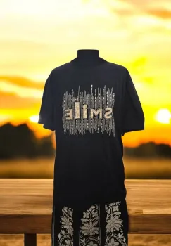 Tricou Dama Negru Smile imagine