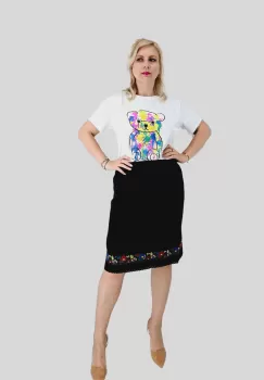 Tricou Dama Ursulet alb imagine