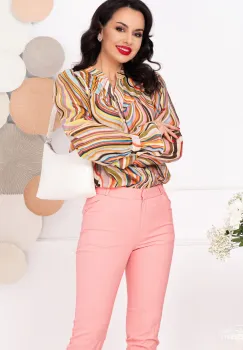 Camasa dama din bumbac in culori pastelate imagine