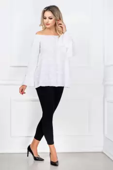 Compleu dama Clara casual cu bluza brodata By InPuff imagine