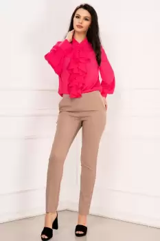 Pantaloni office eleganti Effect bej imagine