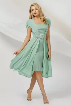 Rochie de ocazie eleganta mint Pretty Girl din doua piese imagine