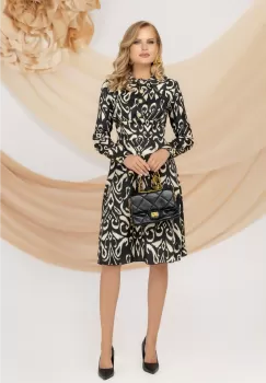 Rochie de zi Pretty Girl midi in clos imprimata imagine