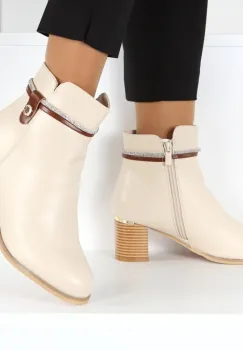 Botine bej imblanite Useria imagine