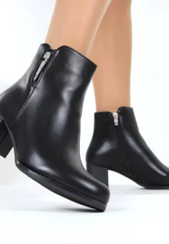 Botine negre cu toc Londa imagine