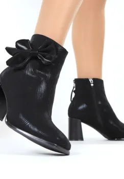 Botine negre imblanite Selina imagine