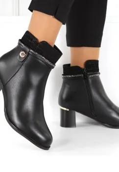 Botine negre imblanite Useria imagine