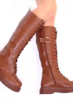 Cizme camel inalte Ellie imagine