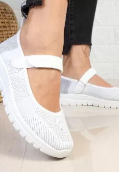 Espadrile albe talpa joasa Netiana imagine