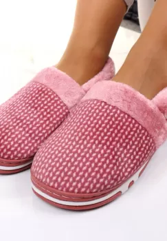 Mocasini de casa cu blanita roz Iaremia imagine