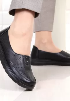 Pantofi negri talpa joasa Sandya imagine