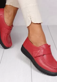 Pantofi rosii cu talpa joasa Lima imagine