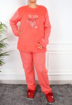 Pijama portocalie pufoasa Isolde imagine