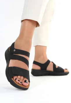 Sandale negre comode Alonia imagine