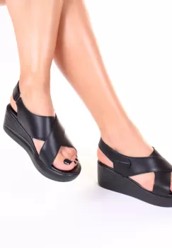 Sandale negre usoare Miano imagine