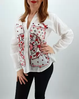 Camasa brodata Suzana imagine