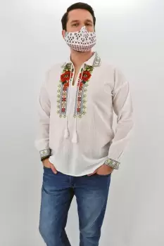 Camasa traditionala cu Maci 2 imagine