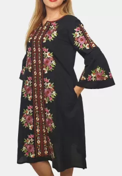 Rochie brodata Zenovia imagine