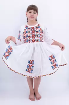 Rochie traditionala fetite Fiorela 6 imagine