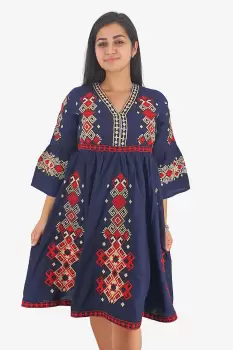 Set Traditional Rochie Mama Camasa Tata Amanda-Dacian 2 imagine