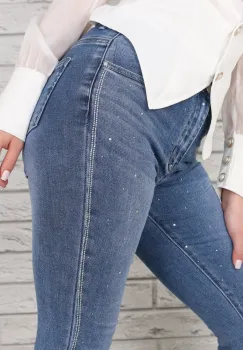 Blugi dama Evazati Albastri Aderva imagine