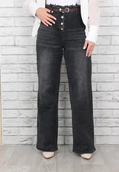 Blugi dama Regular Fit Gri Inchis Zarena imagine