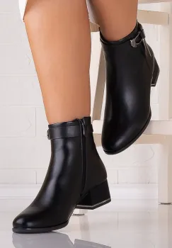Botine Dama Bej din Piele Ecologica Vivienna imagine