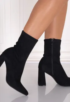 Botine dama Bordo din Piele ecologica Intoarsa Rumia imagine