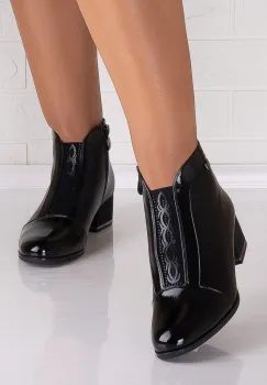 Botine Dama Negre2 din Piele Ecologica Elia imagine