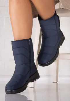 Cizme dama imblanite Bleumarin din fas Lorenza imagine