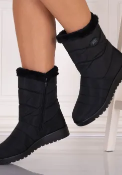 Cizme Dama Imblanite Negre din Fas Asilya imagine