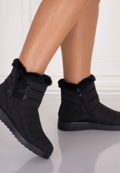 Cizme Dama Imblanite Negre din Fas Elvora imagine