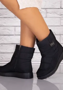 Cizme Dama Imblanite Negre din Fas Lamina imagine