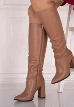 Cizme dama Kaki din Piele Ecologica Jasorya imagine