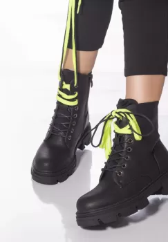 Ghete casual avia piele ecologica usor imblanita negru imagine