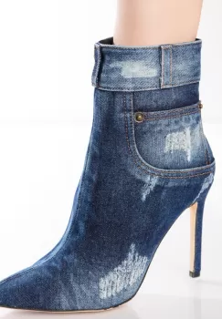 Ghete dama Bleumarin din Textil-Blug Carson imagine
