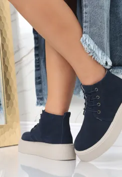 Ghete dama Bluemarin din Piele Intoarsa Naturala Jida imagine