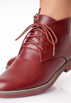 Ghete dama Bordo din Piele Ecologica Anisar imagine