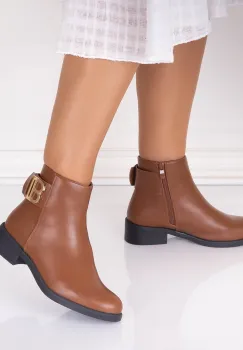 Ghete dama Camel din Piele Ecologica Edana imagine