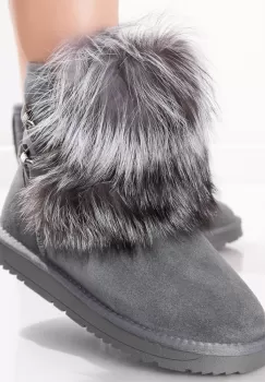 Ghete Dama Imblanita Gei Din Piele Naturala Intoarsa Armanda imagine