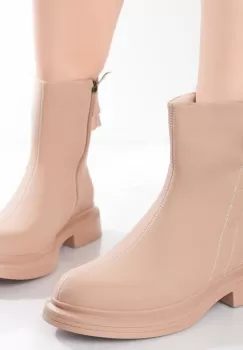 Ghete Dama Imblanite Kaki din Piele Ecologica Malina imagine