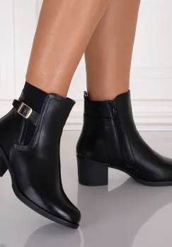 Ghete Dama Imblanite Negre din Piele Ecologica Enania imagine