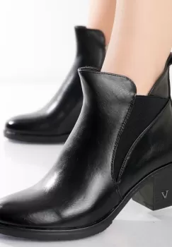 Ghete Dama Imblanite Negre din Piele Ecologica Prasya imagine