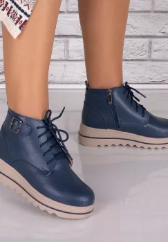 Ghete dama mblanite Bluemarin din Piele Naturala Galesia imagine