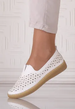 Pantofi casual Alb dama din Piele Ecologica Belvina imagine