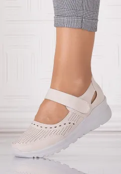 Pantofi casual Bej dama din Piele Ecologica Altoia imagine