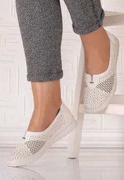 Pantofi casual Bej dama din Piele Ecologica Amosa imagine